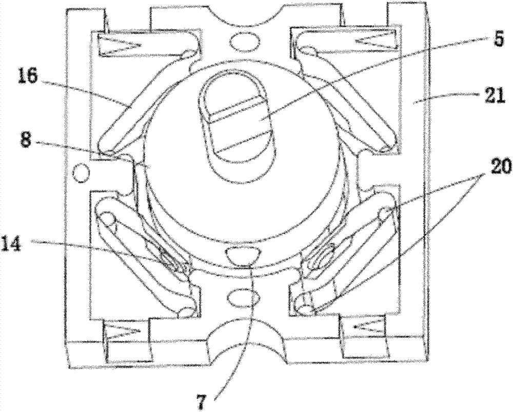22.5-degree square rotary switch