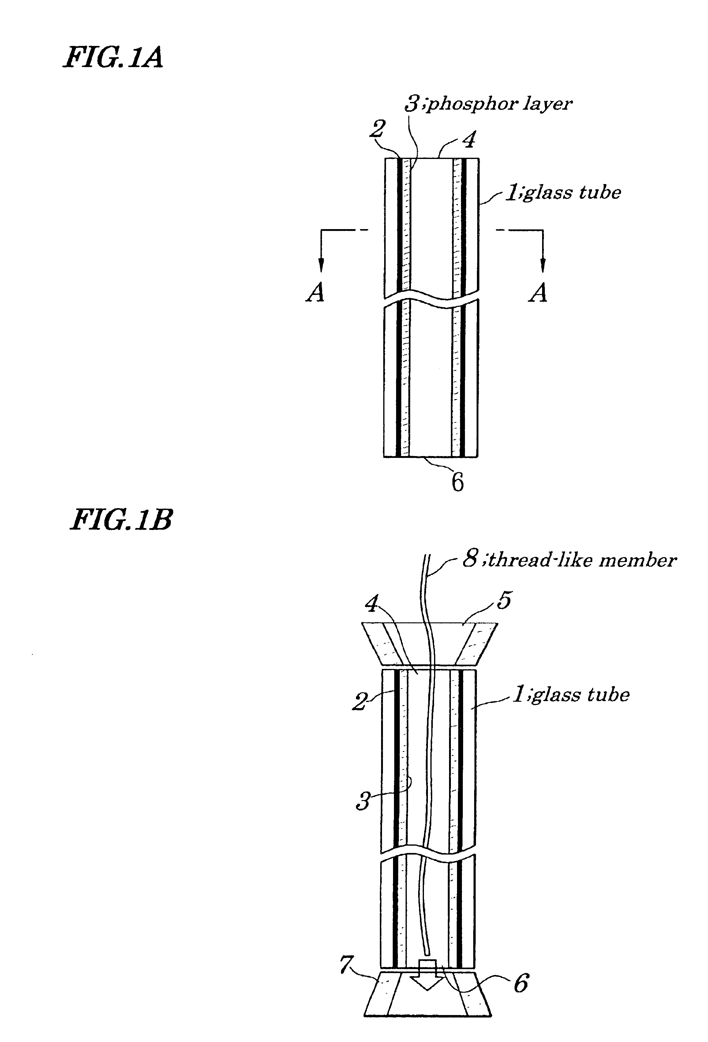 Aperture fluorescent lamp, surface illuminator, manufacturing methods thereof, liquid crystal display device, and electronic device