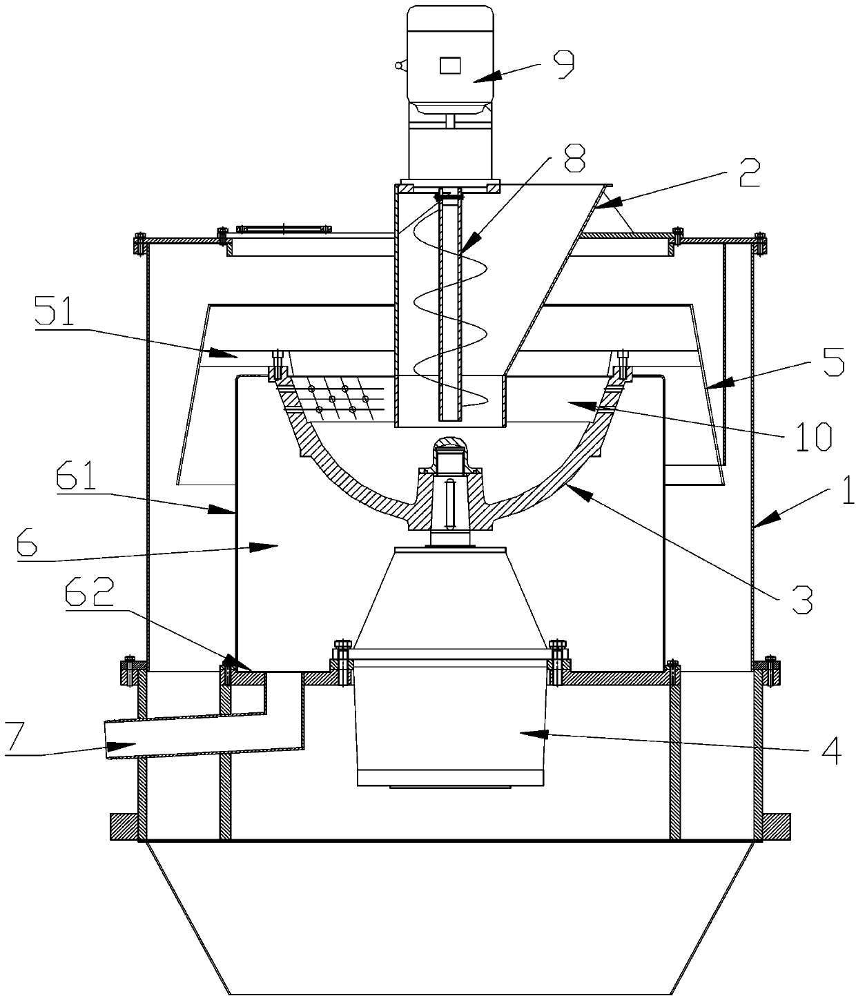 Metal chip centrifugal machine