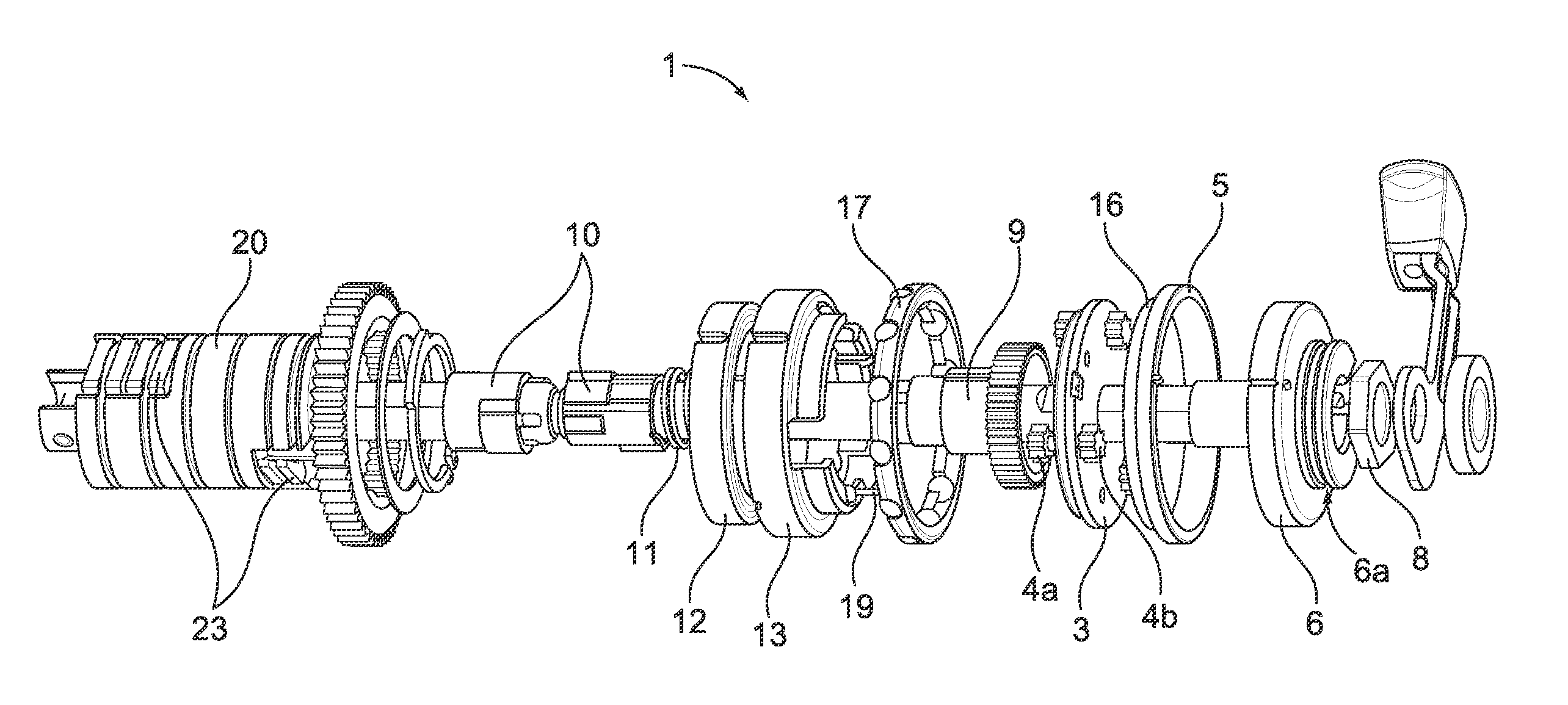 Operating mechanism for a bicycle multiple gear hub