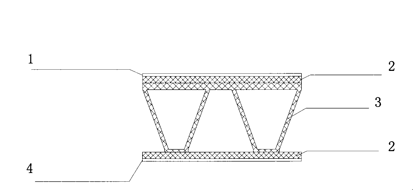 Laminated paper honeycomb composite material and preparation method thereof