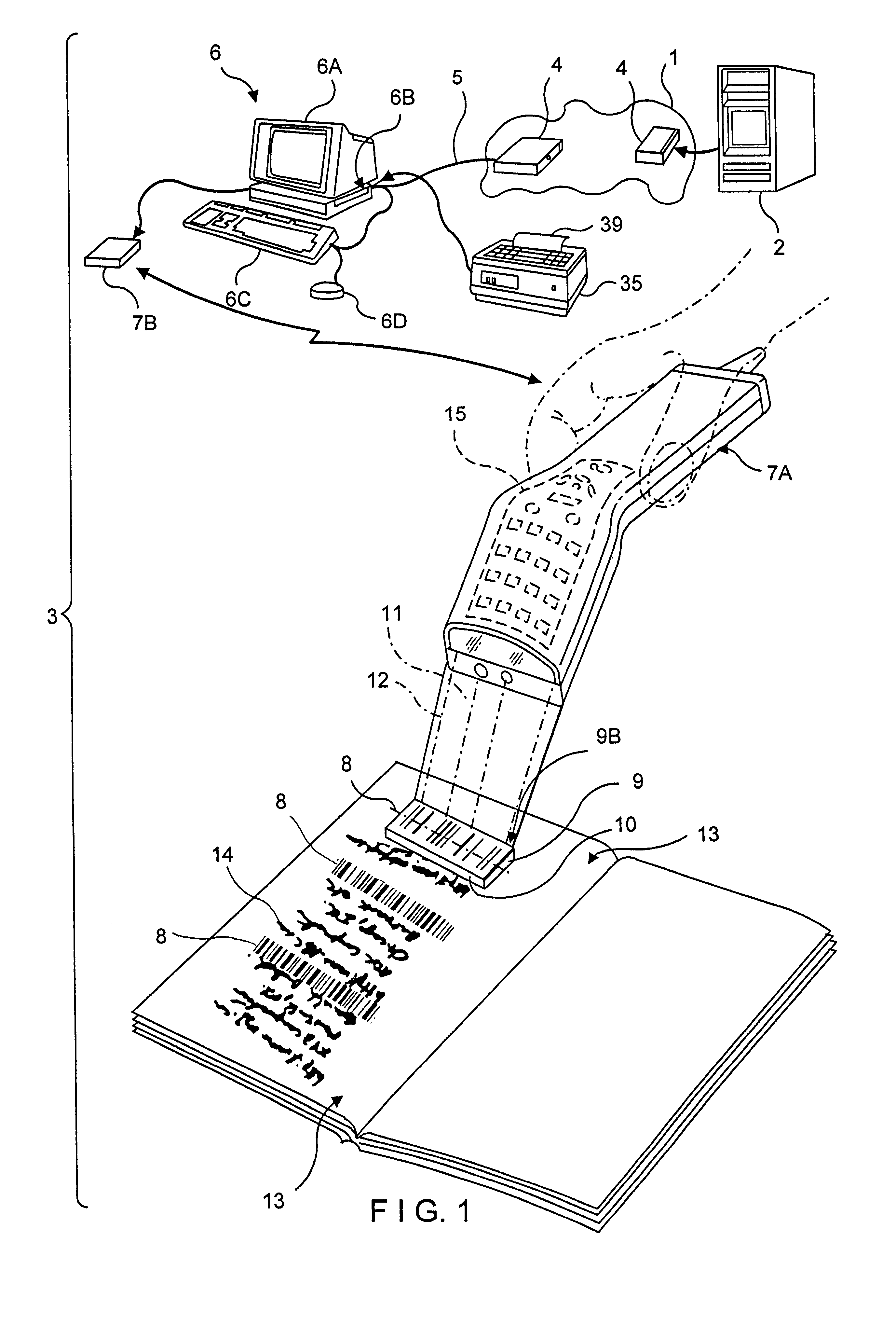 Method of and system for producing transaction-enabling graphical user interfaces at internet-enabled terminals in response to reading bar code symbols pointing to html-encoded documents embedded with java-applets and stored on HTTP information servers