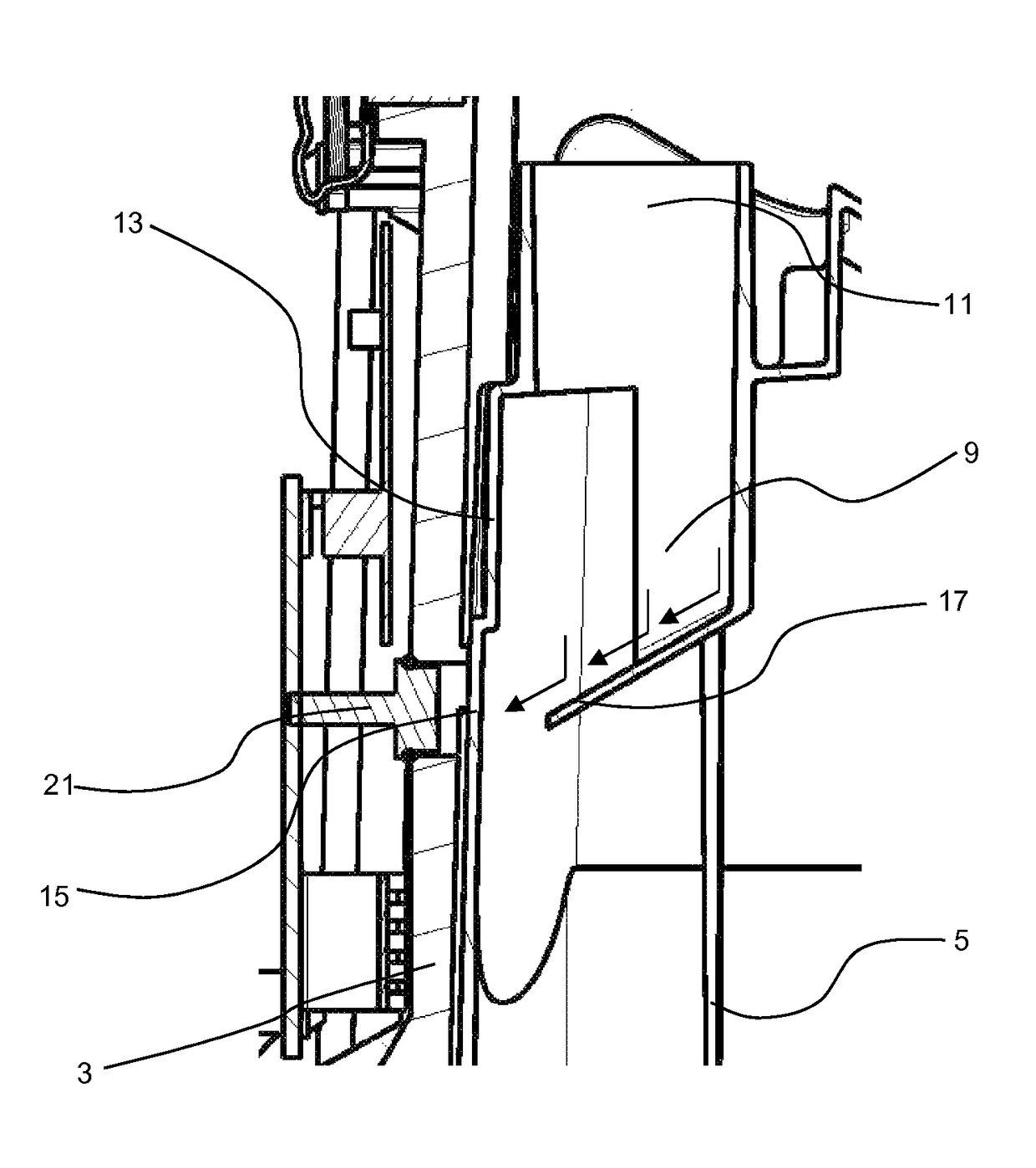 Temperature measuring device for a respiratory humidifier