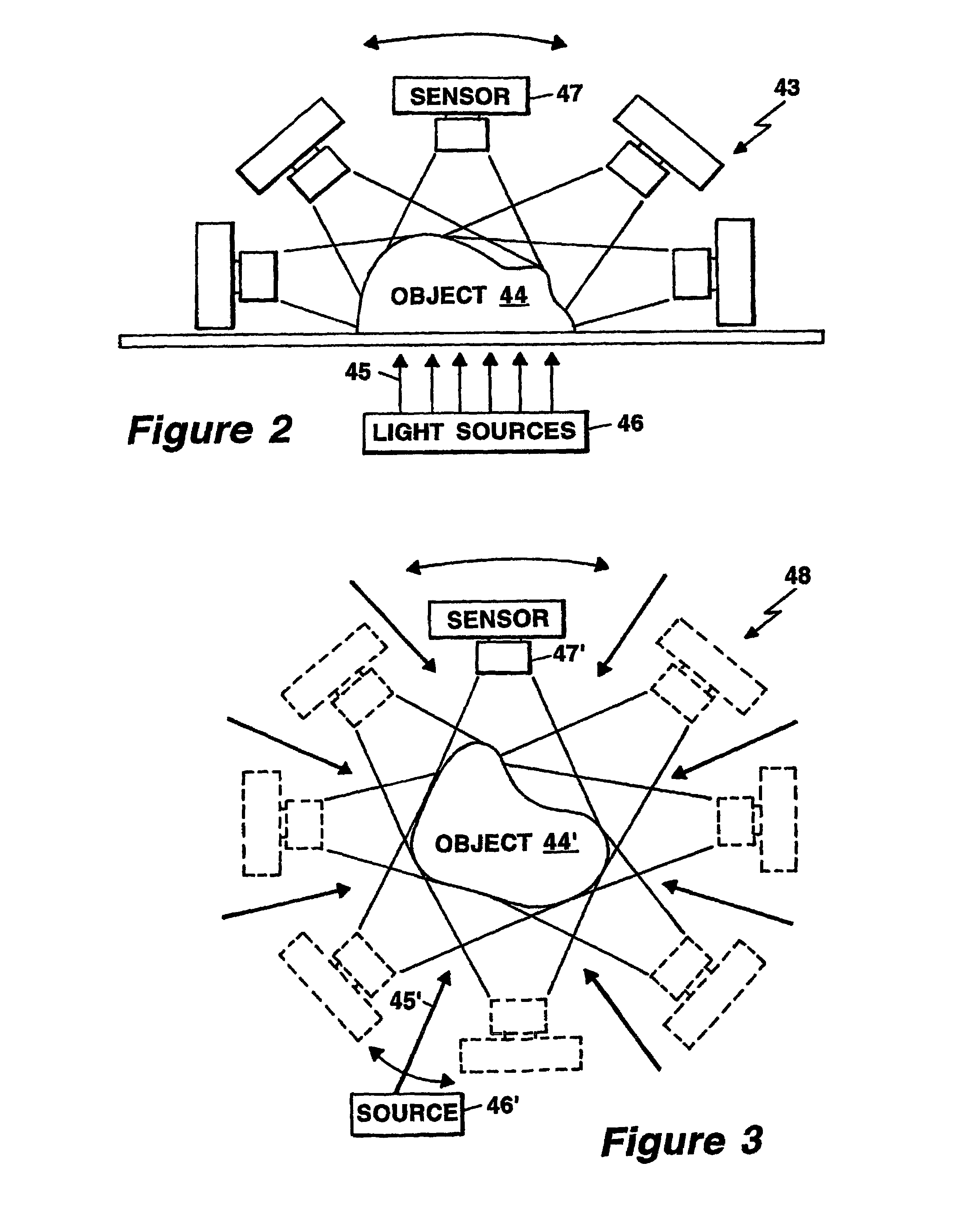 Method and system for free space optical tomography of diffuse media