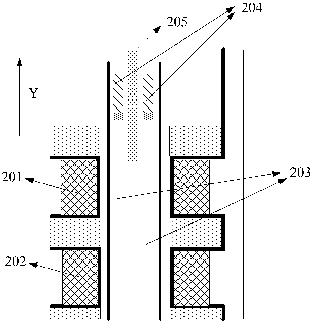 Dual-grid three-dimensional storage device and fabrication method thereof
