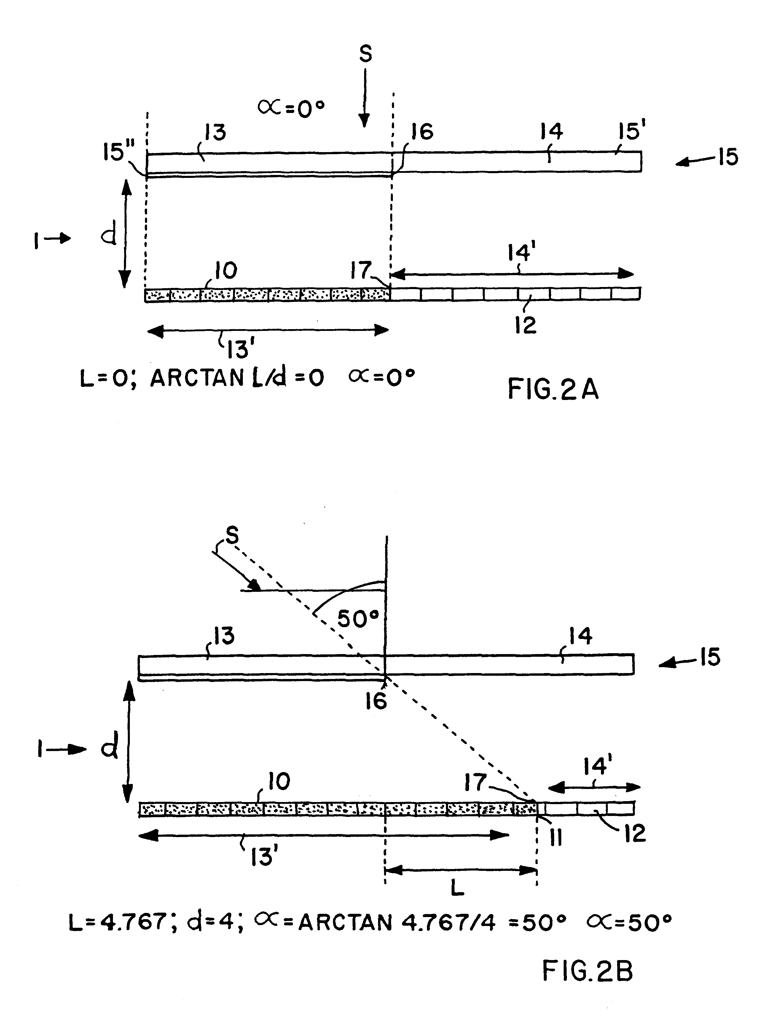 Arrangement for determining the incidence angle of radiation and especially solar radiation