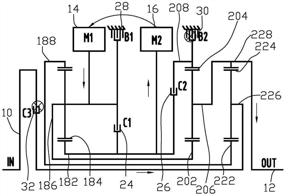 Power transmission system of hybrid electric vehicle and hybrid electric vehicle