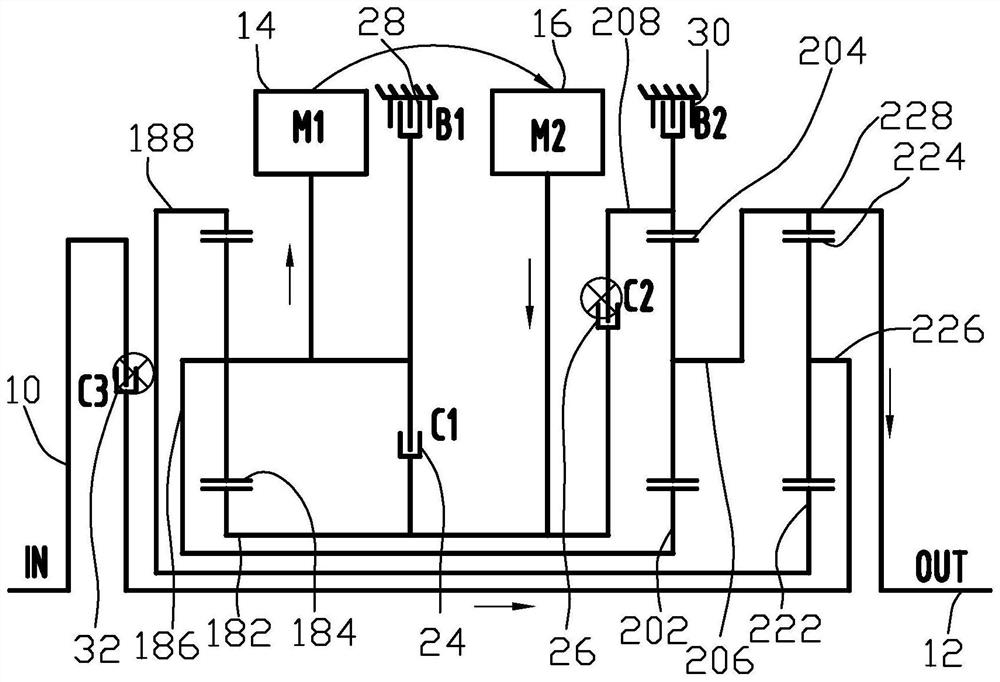 Power transmission system of hybrid electric vehicle and hybrid electric vehicle