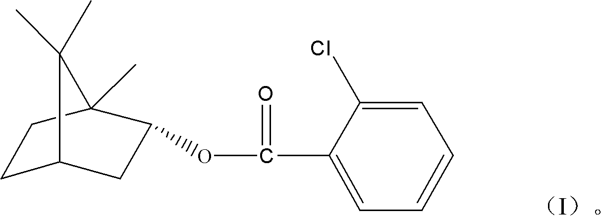 (+)-2-bornyl chlorobenzoate and its preparation method and application