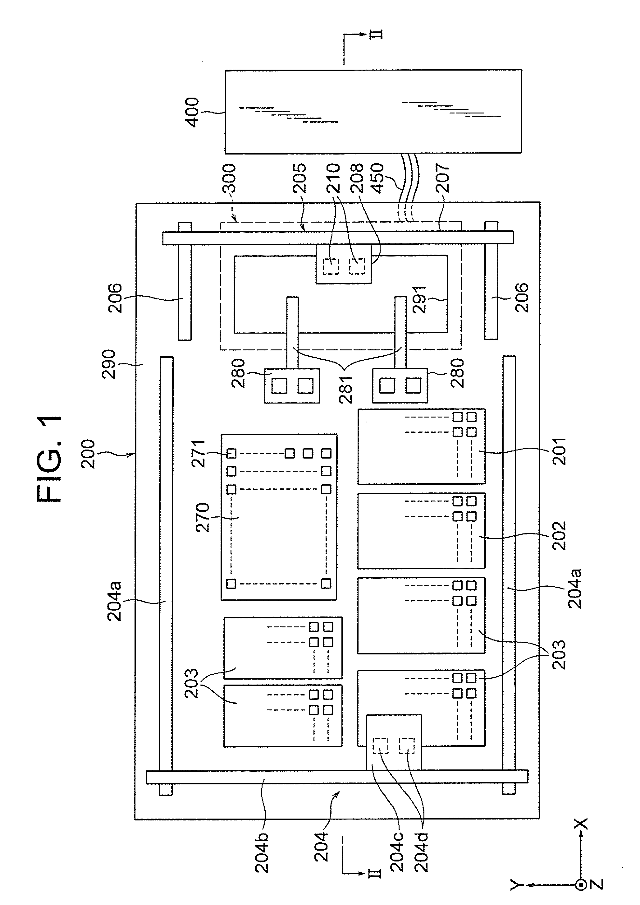 Contact pusher, contact arm, and electronic  device test apparatus