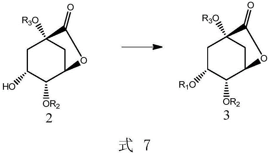 Quinic acid lactone derivative preparation method