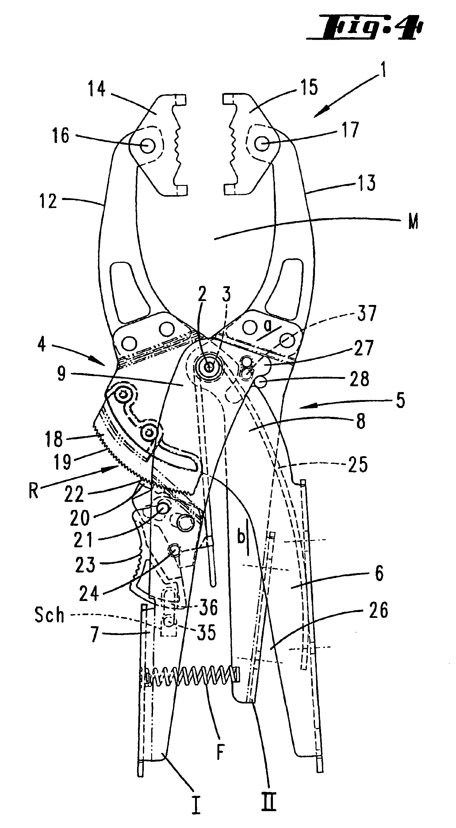 Clamping or expanding pliers