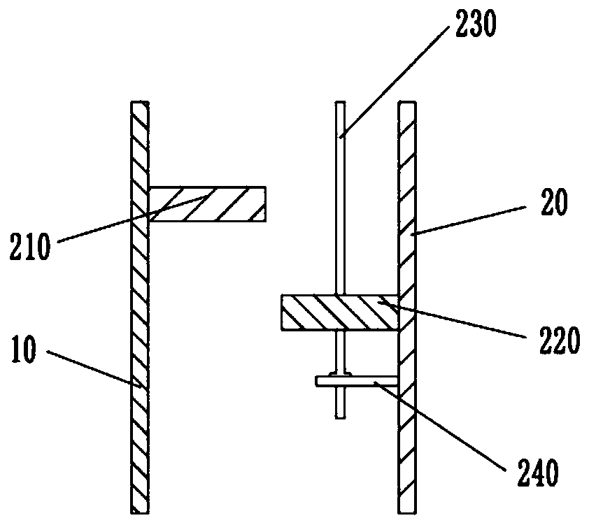 Sectional material connecting structure and shower room