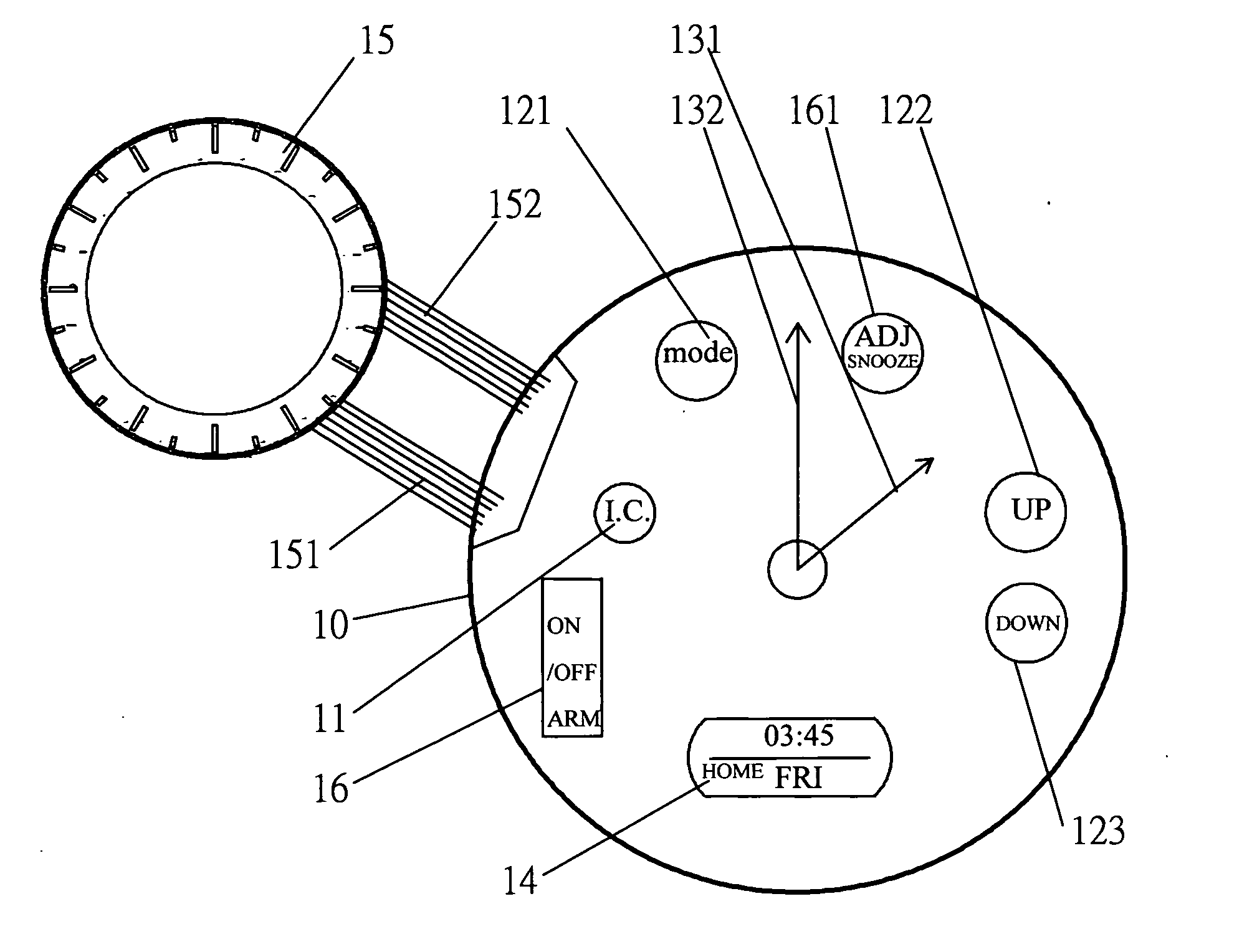 Method of displaying world time with automatic correction of daylight saving time in a movement
