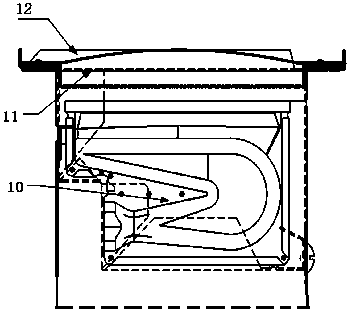 Negative-pressure injection type full-premix sectional combustion heating device