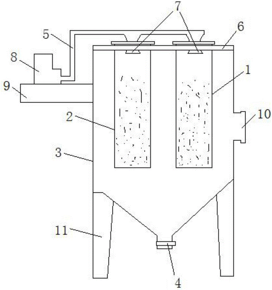 Efficient powder-like material separating device
