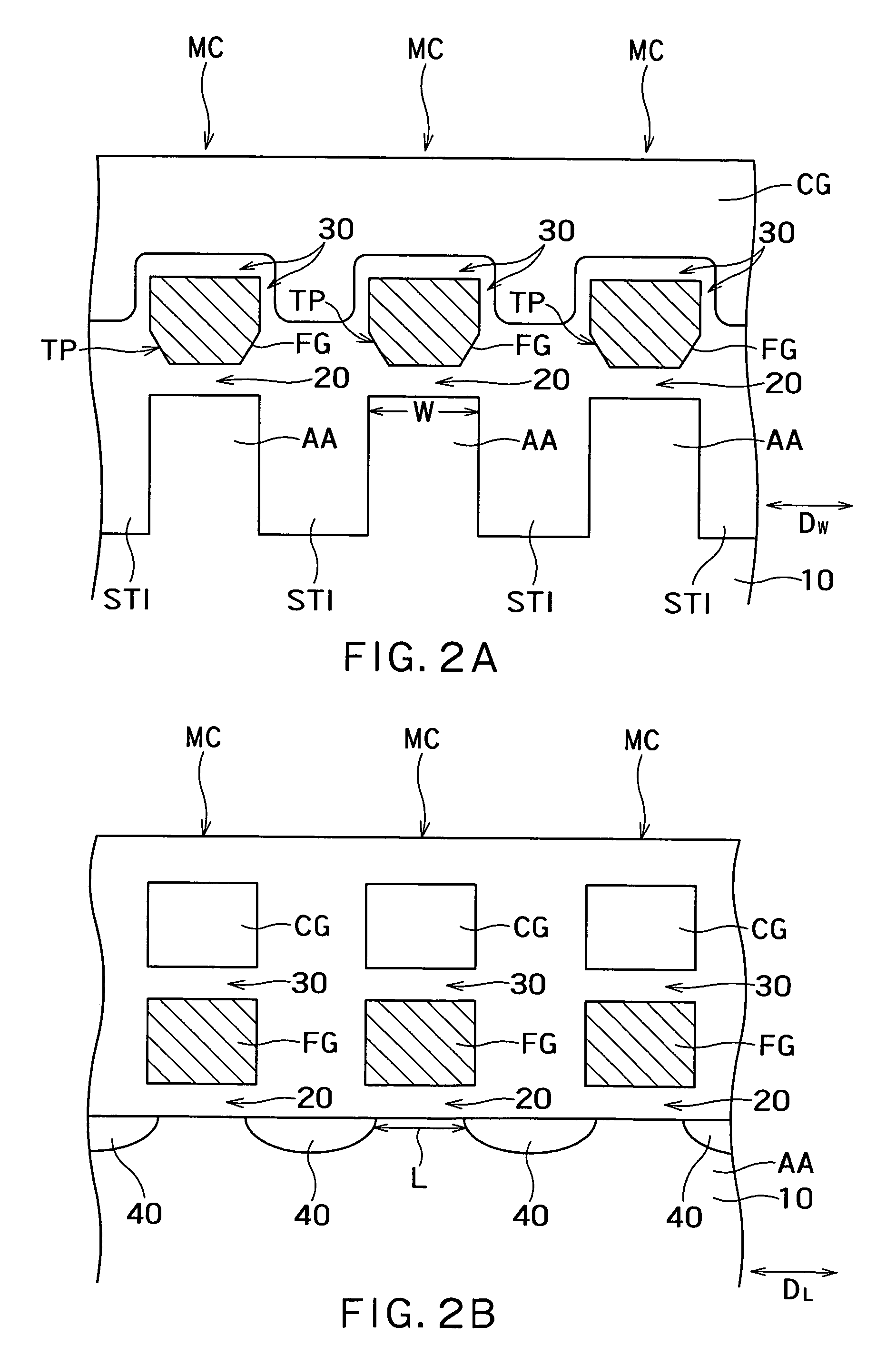 Nonvolatile semiconductor storage device and manufacturing method therefor