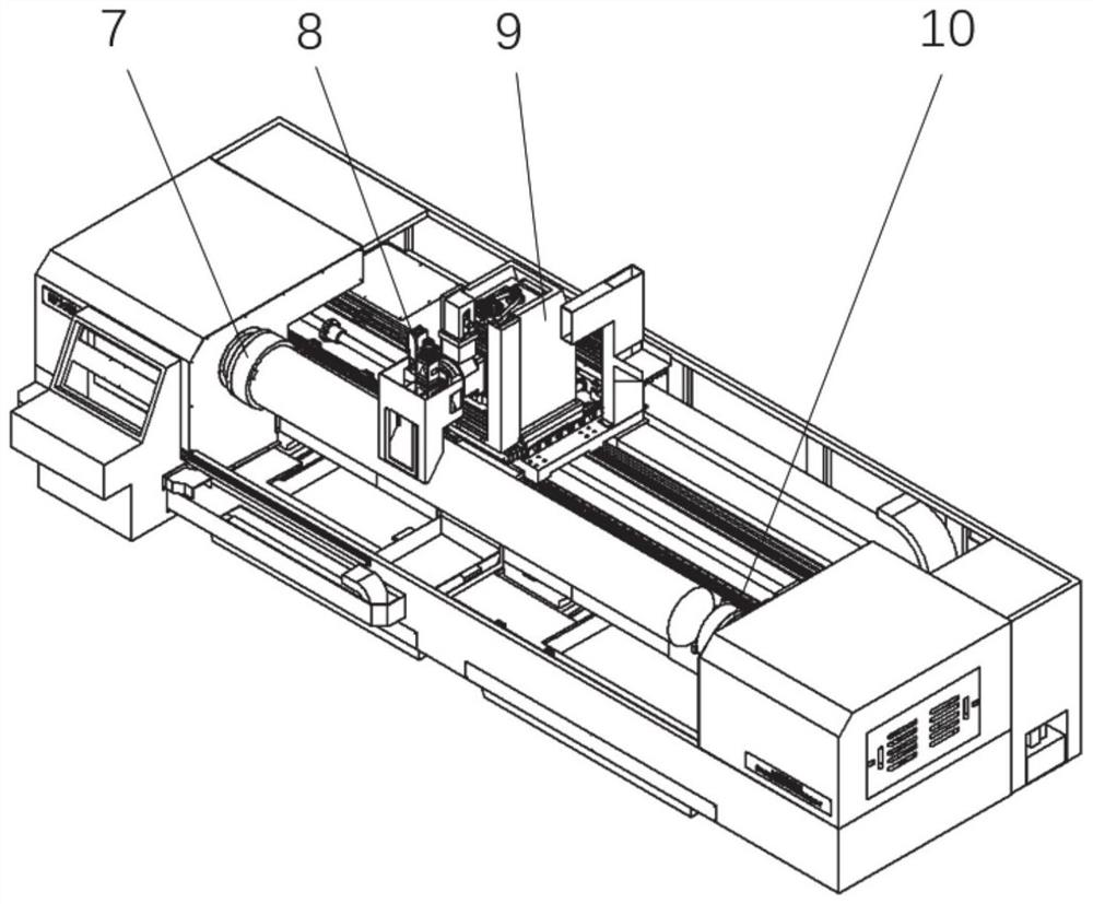 Workpiece clamping device, machine tool and method for laser cladding