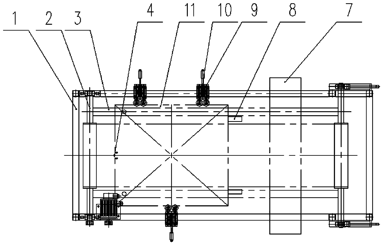 Positioning mechanism for continuous code spraying of aluminum plate