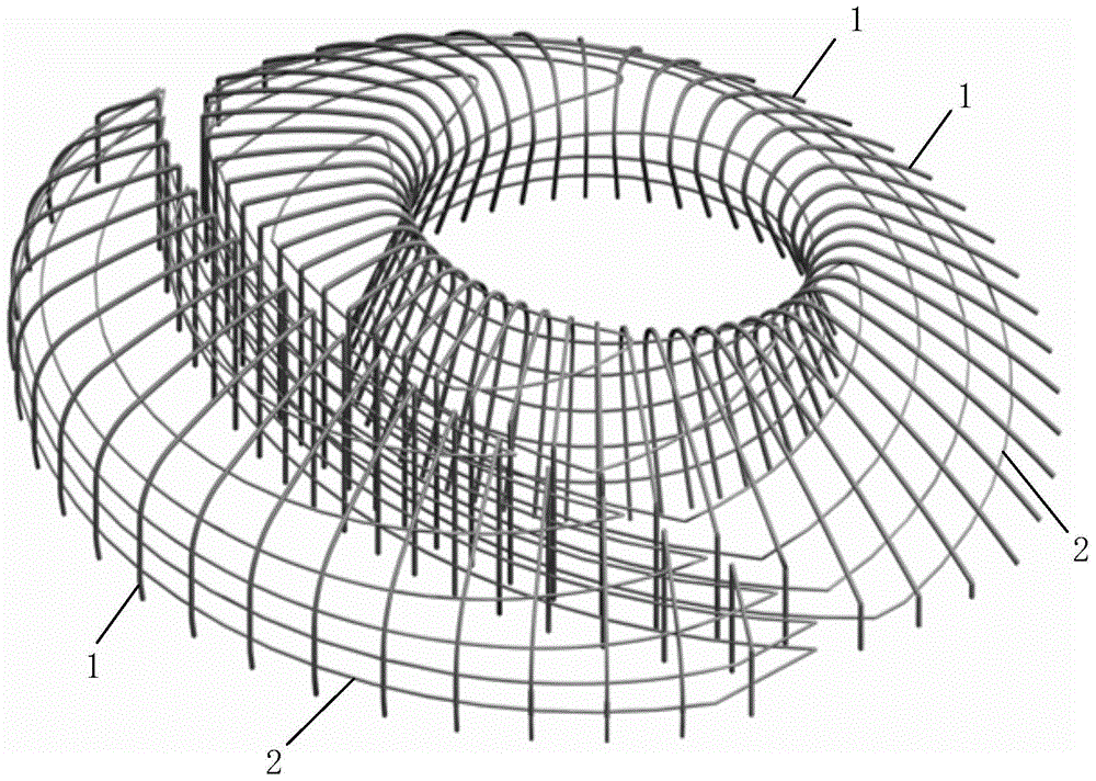 A processing and assembling construction technology of curved rib beam