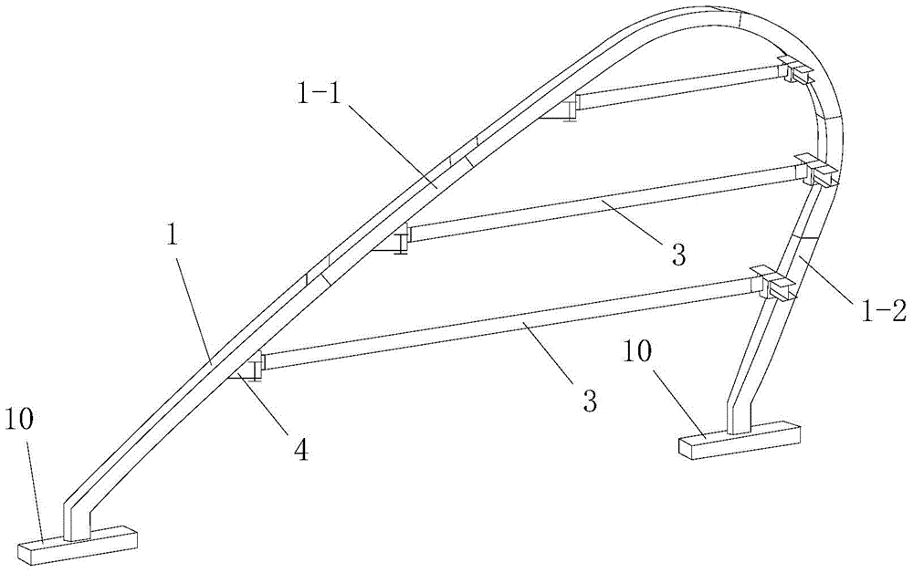 A processing and assembling construction technology of curved rib beam