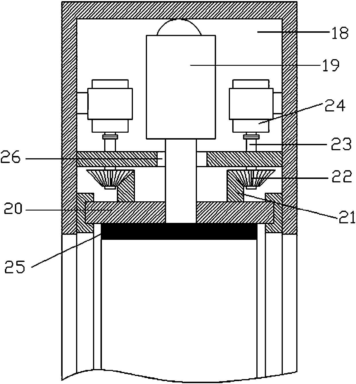 Rust-removing device for surface of mine wind and water pipeline