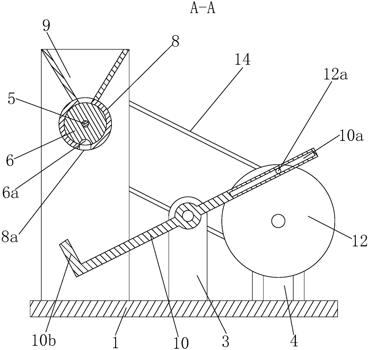 Feed scattering machine for crab feeding