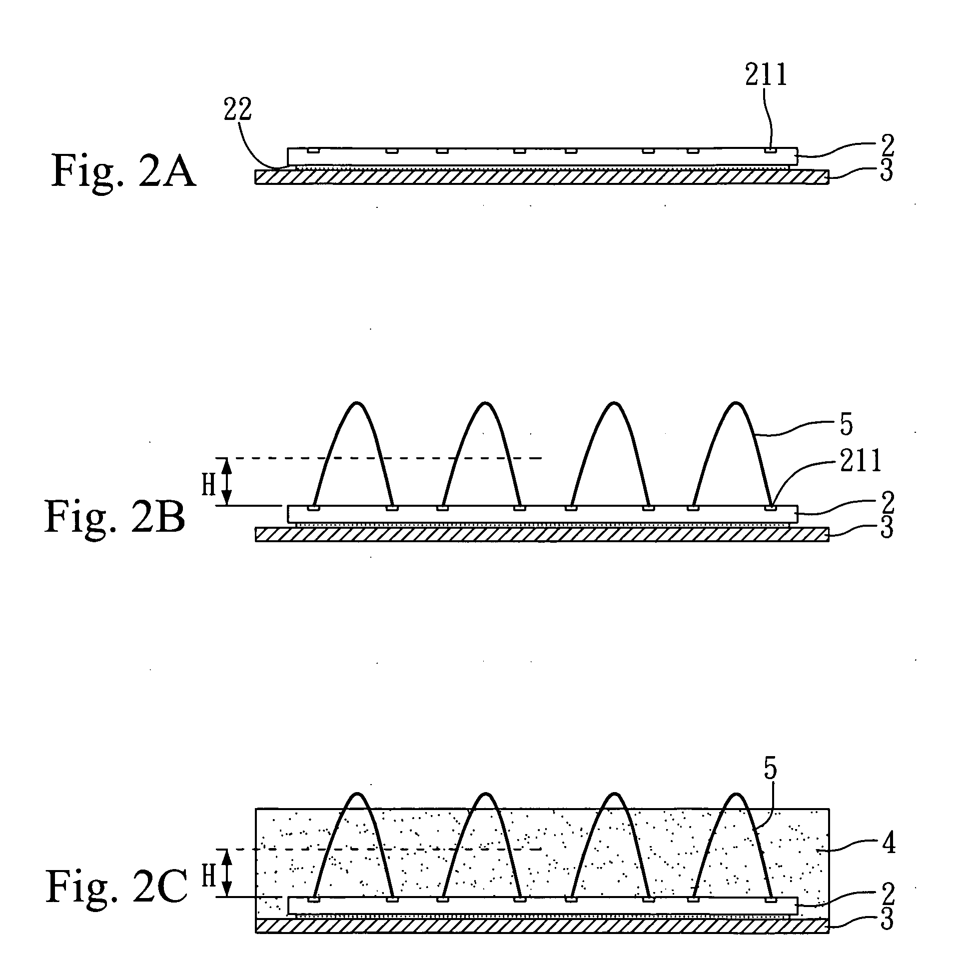 Chip packaging method and structure thereof