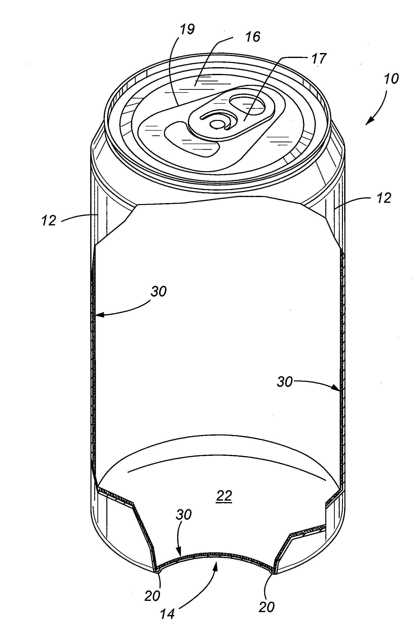 Inserted thermal barrier liner for containers