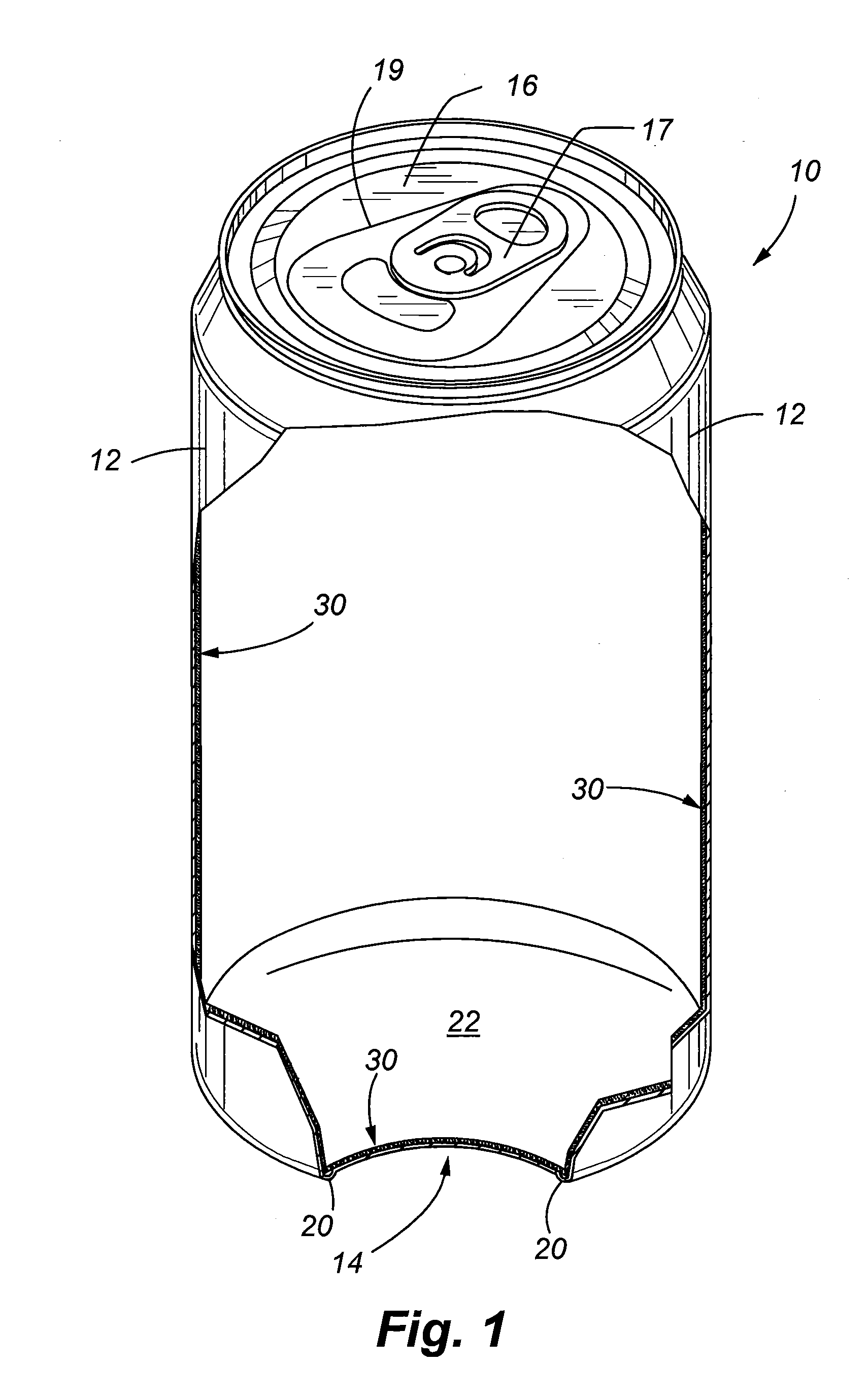 Inserted thermal barrier liner for containers