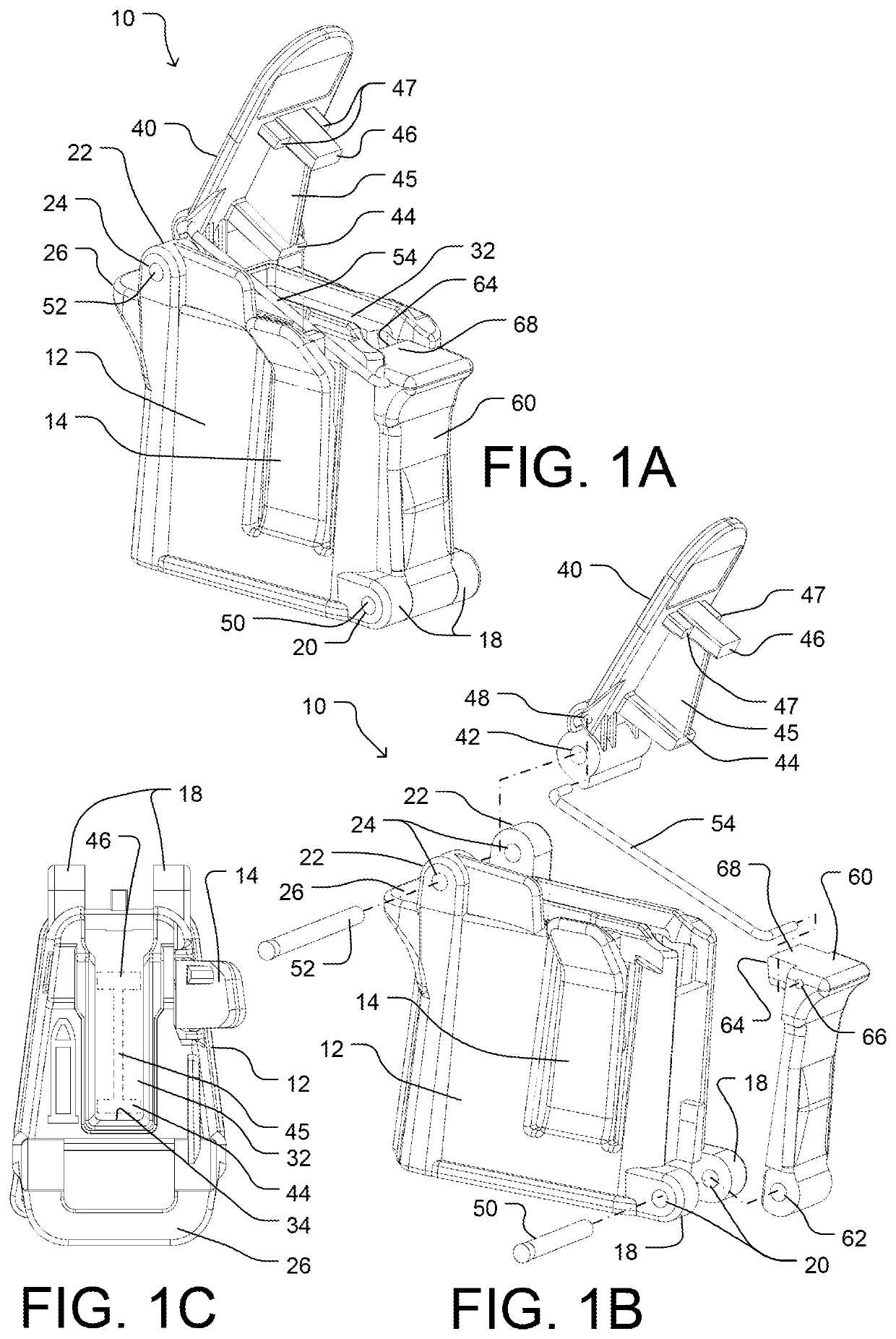 Magazine loader with coupled top and front round pushers