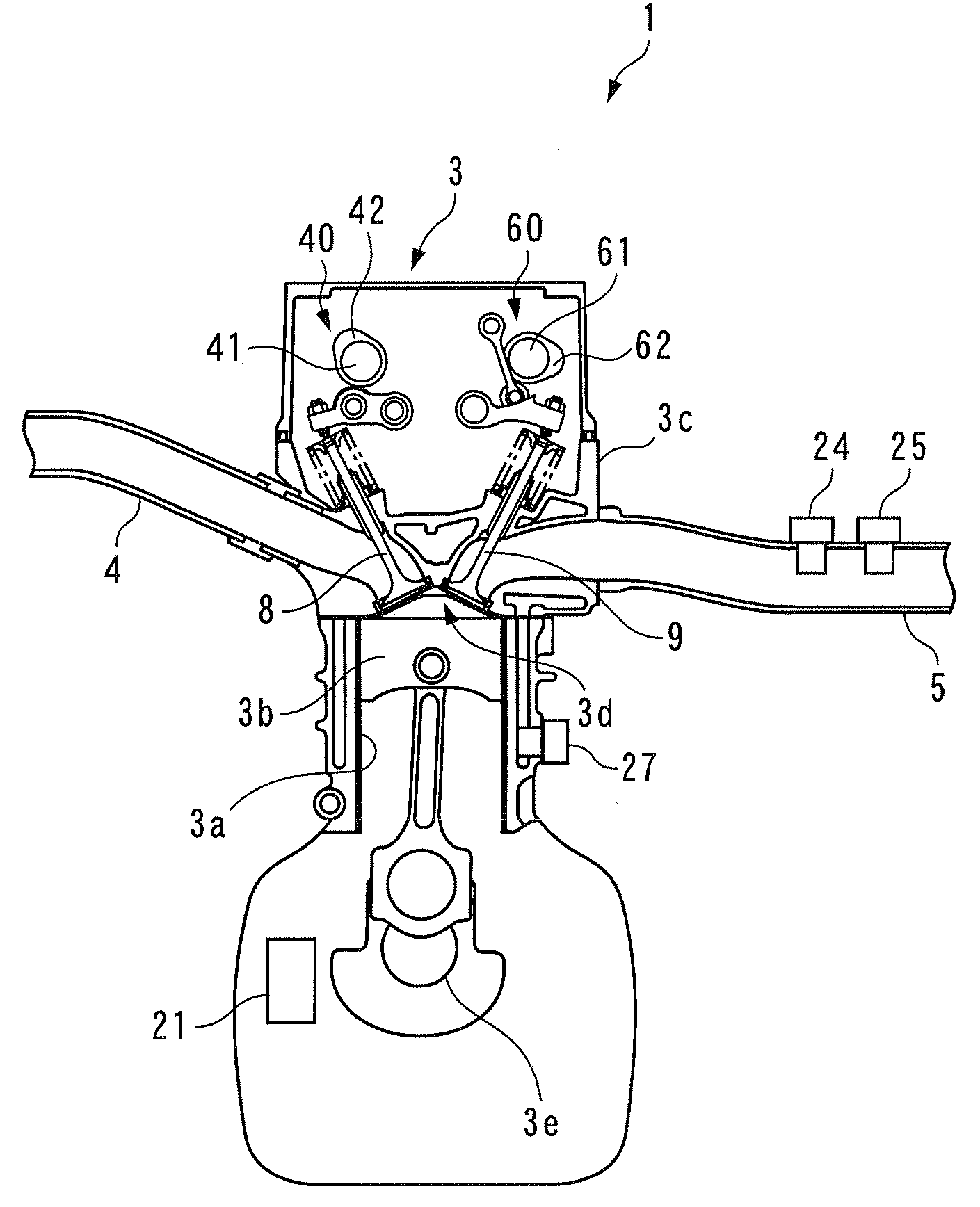 Internal egr control device for internal combustion engine