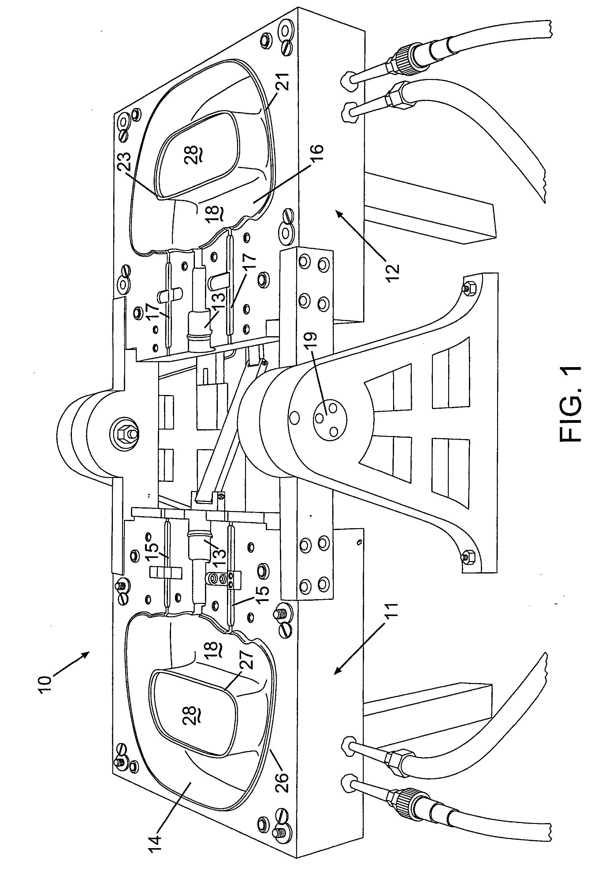 Open style head restraint with closeout and method for making same