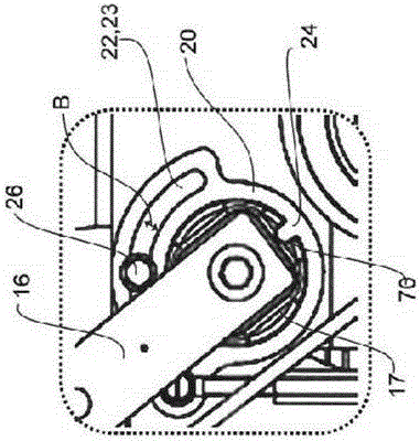 Tensioning device for a stirred ball mill with a belt or chain drive, and stirred ball mill