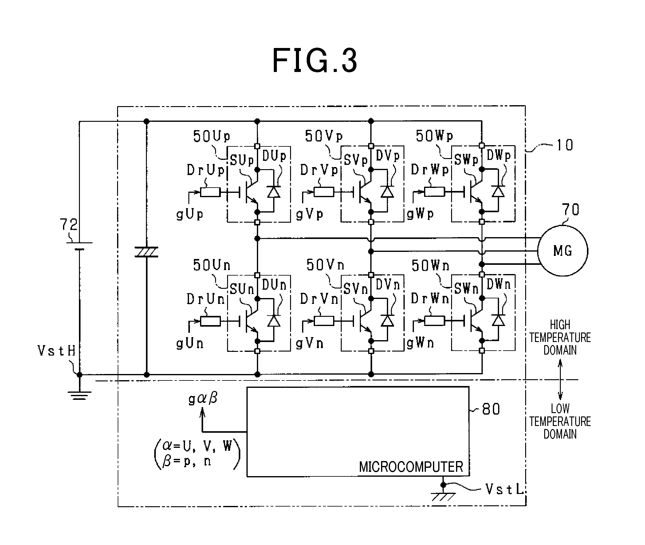 Apparatus for detecting temperature of semiconductor elements for power conversion