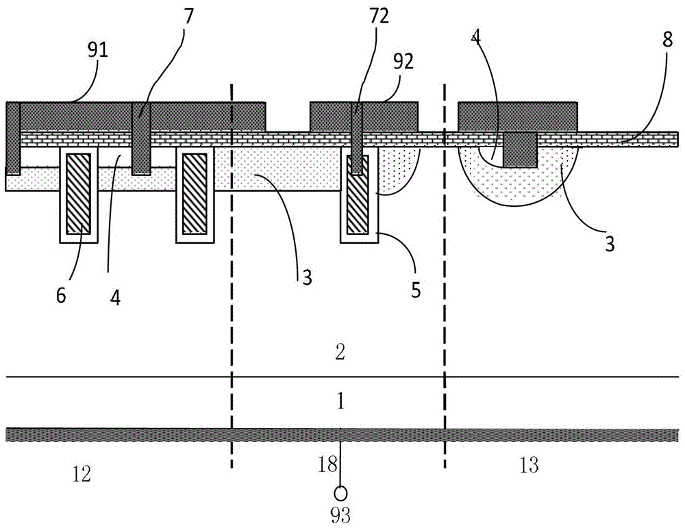 A trench mosfet with a terminal withstand voltage structure and its manufacturing method