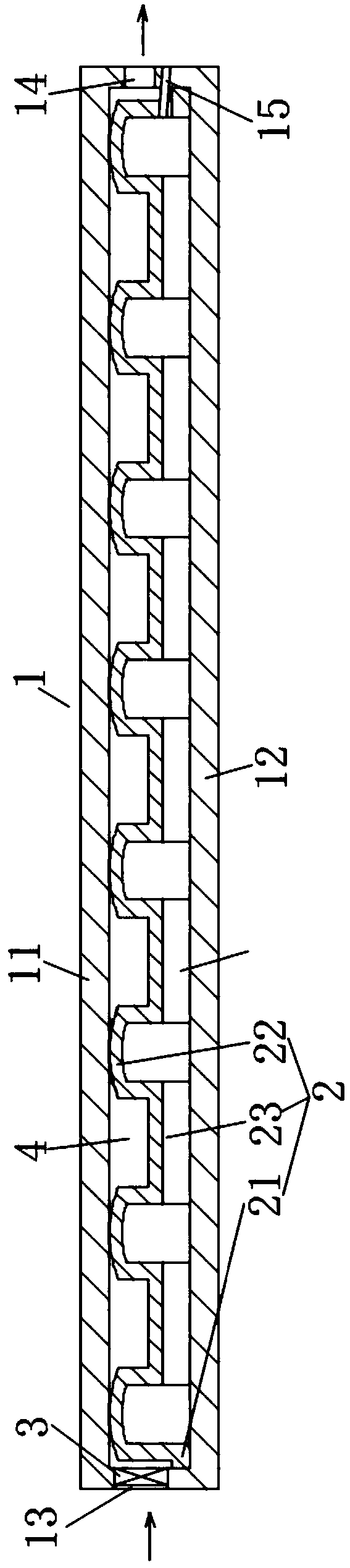 Adjustable-temperature inflatable cushion core and manufacturing method thereof