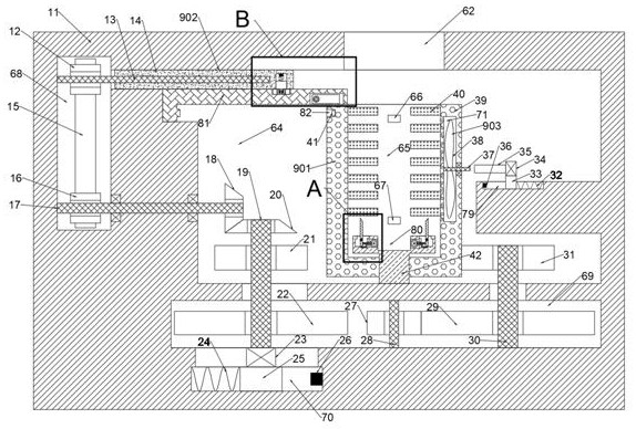 Air conditioner filter element automatic cleaning device