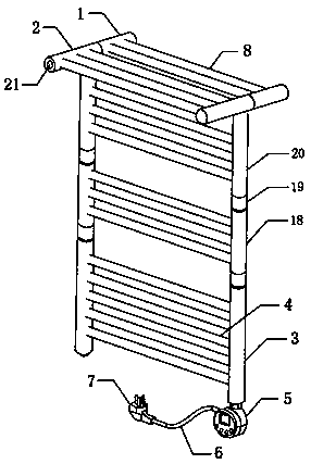 A detachable intelligent temperature-controlled drying rack