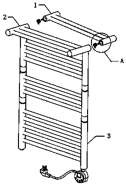 A detachable intelligent temperature-controlled drying rack