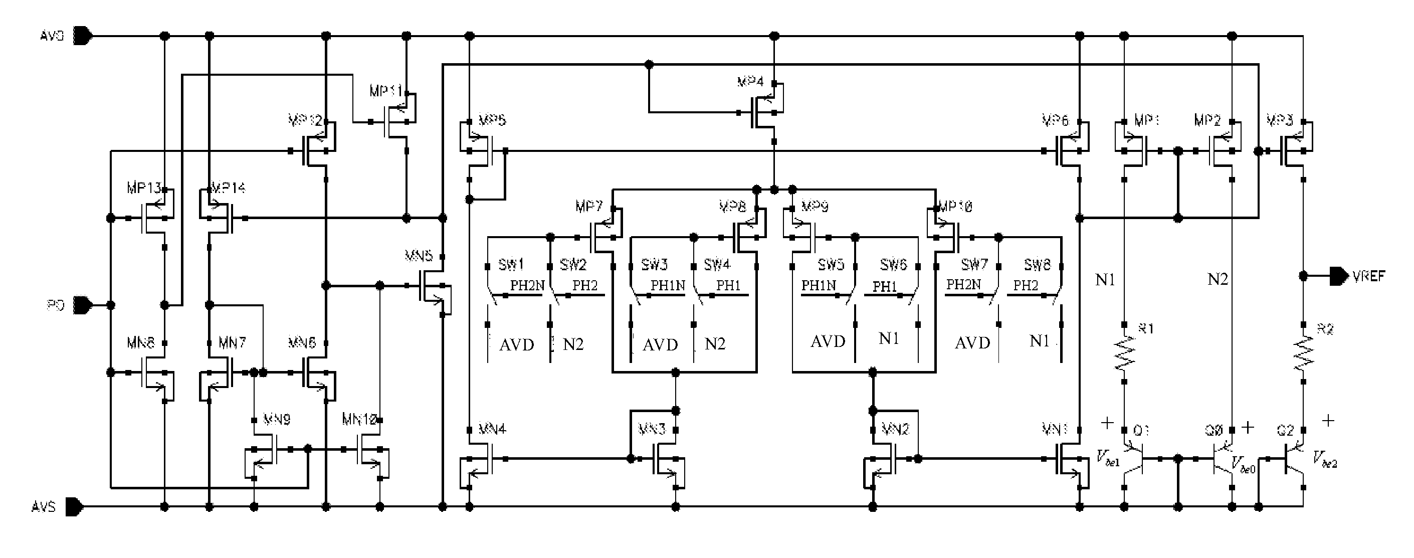 CMOS Bandgap Reference Source Circuit with Low Flicker Noises