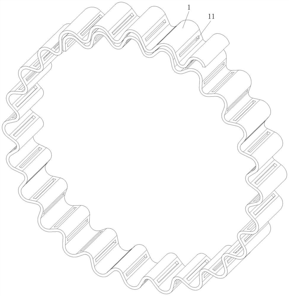 An elastic self-tensioning stainless steel cable tie