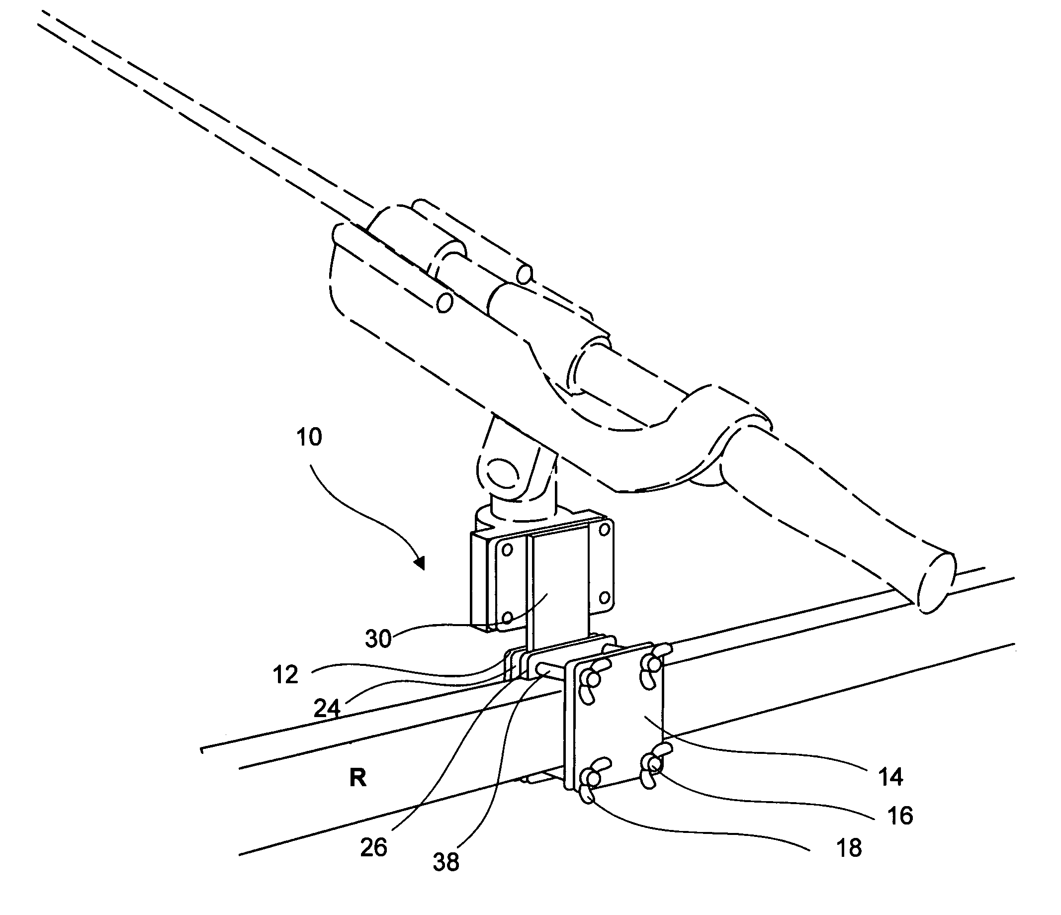 Bracket for holding accessories on a boat