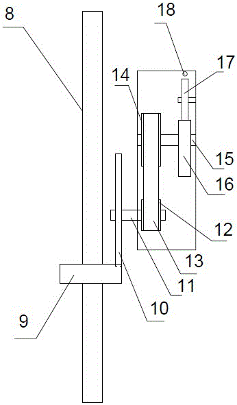 Device for eliminating column A blind zone during vehicle steering