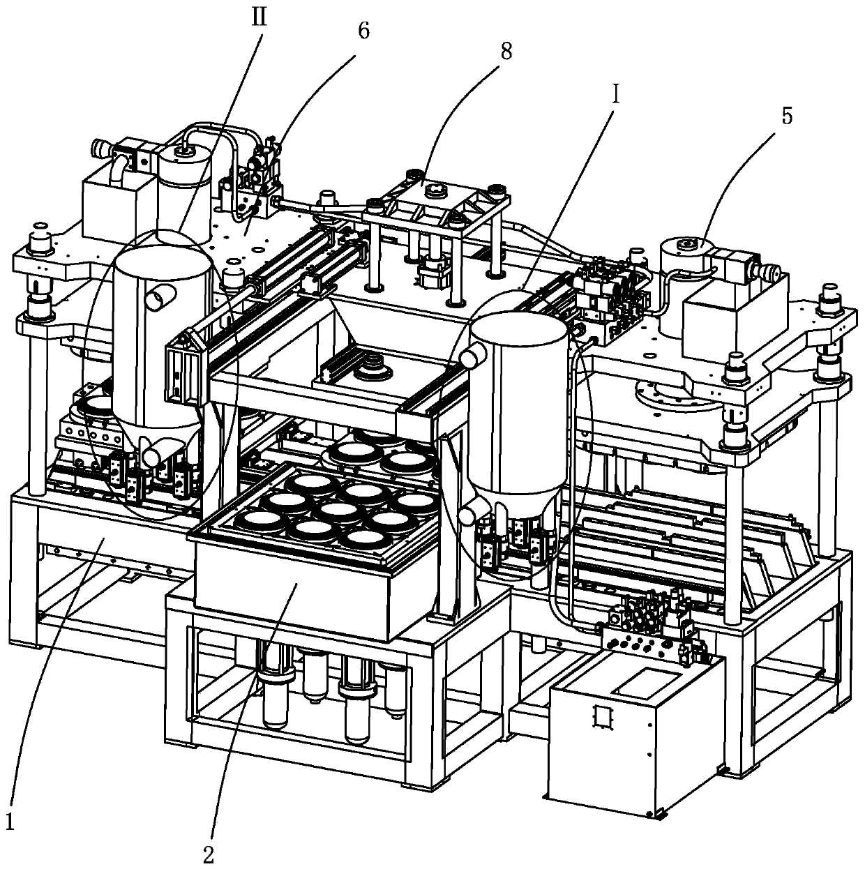 Wet film forming device and automatic paper matrix production line