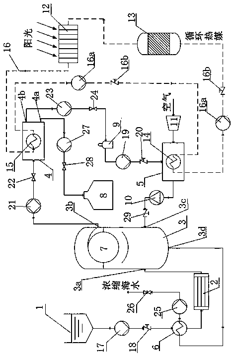 Normal-pressure continuous seawater desalting system based on hydrate method and use method of desalting system