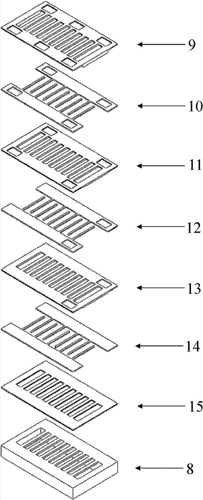 Mini electric field sensor with double-clamped piezoelectric beams