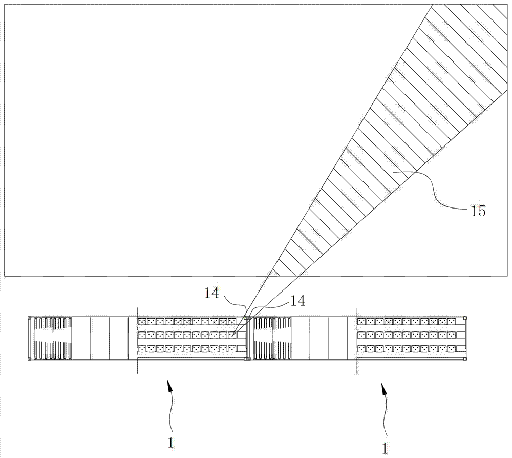 Modular stand unit, combined stand and construction method thereof