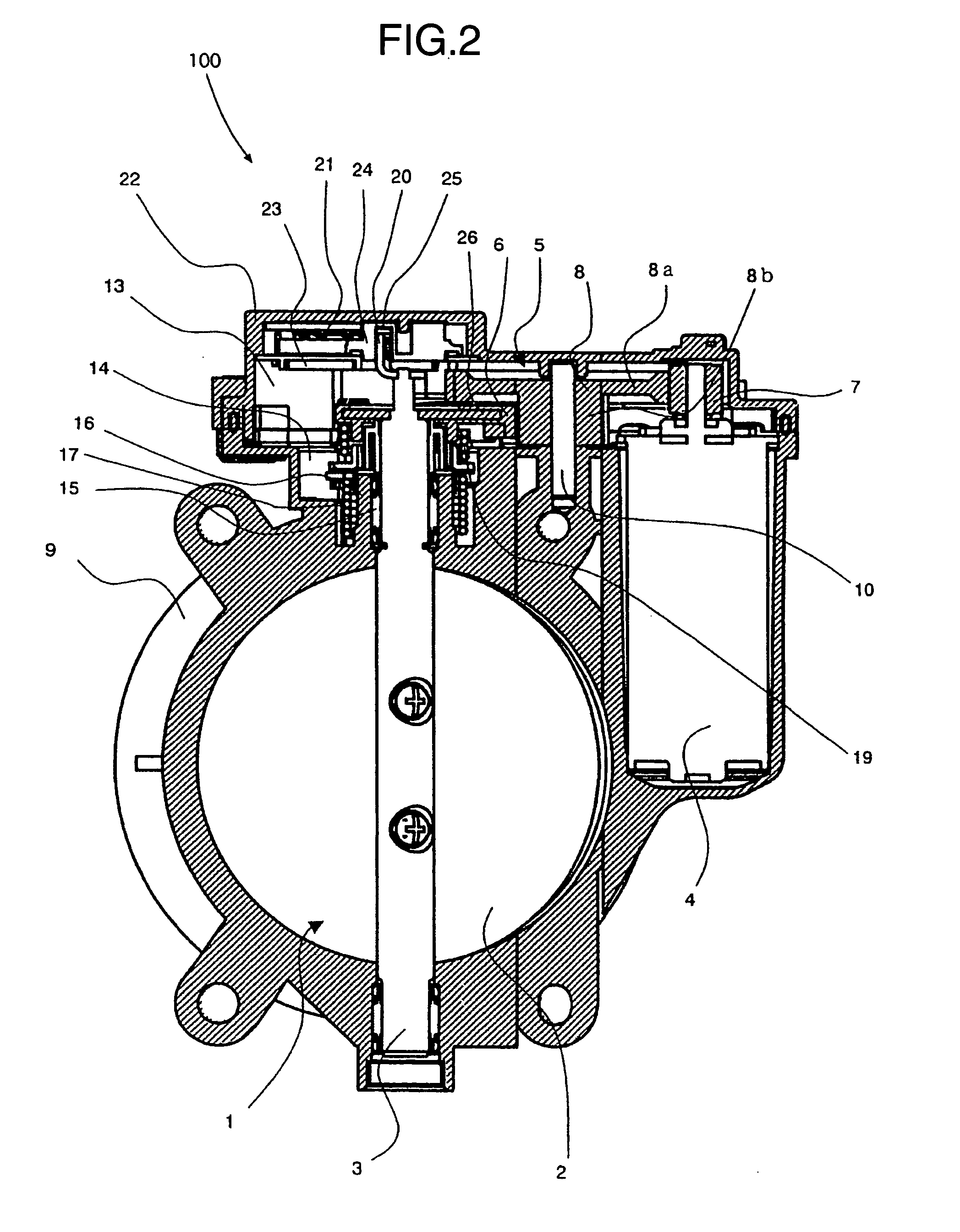 Connecting structure between rotary shaft and metal plate and method of connecting therebetween