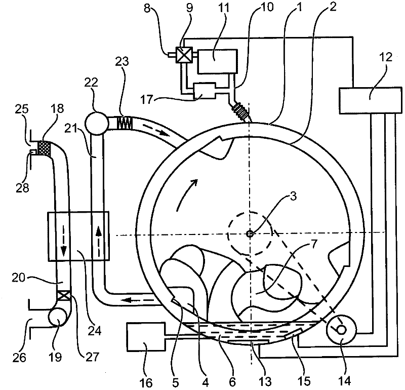 Washer-dryer having a filter system and method for operating the clothes dryer